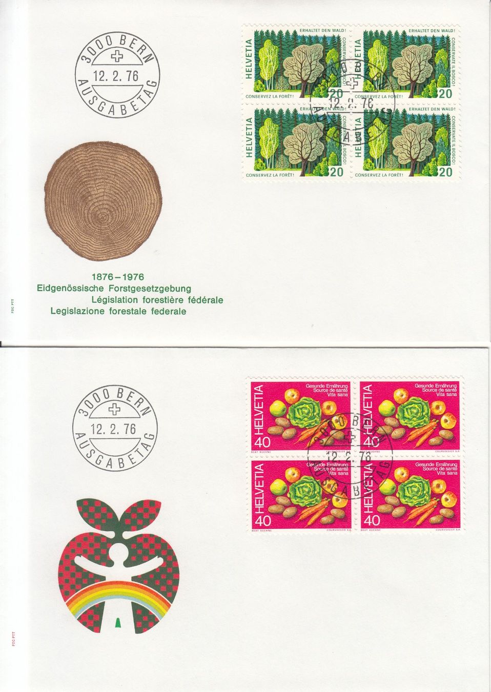 Tutti i francobolli: SBK 572 - 575 im 4er Block FDC – Usato da Bürglen TG venduto da StampGraf 1