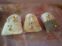 neu; Geschenksäckli Rentier Plüsch Neu 3er Set 