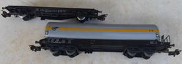 Märklin HO - grosser Tankwagen und Containertragwagen