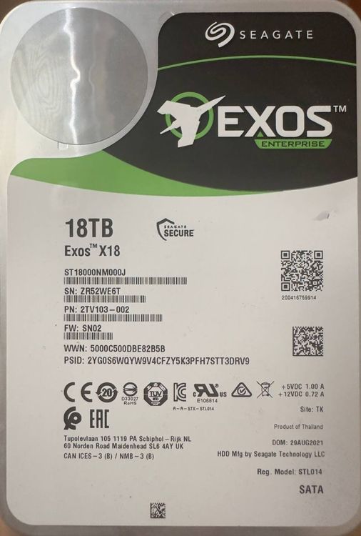 Seagate Exos X18 18TB Sata HDD | Kaufen auf Ricardo