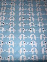 Jersey 80 cm Baumwolle Elefanten hellblau