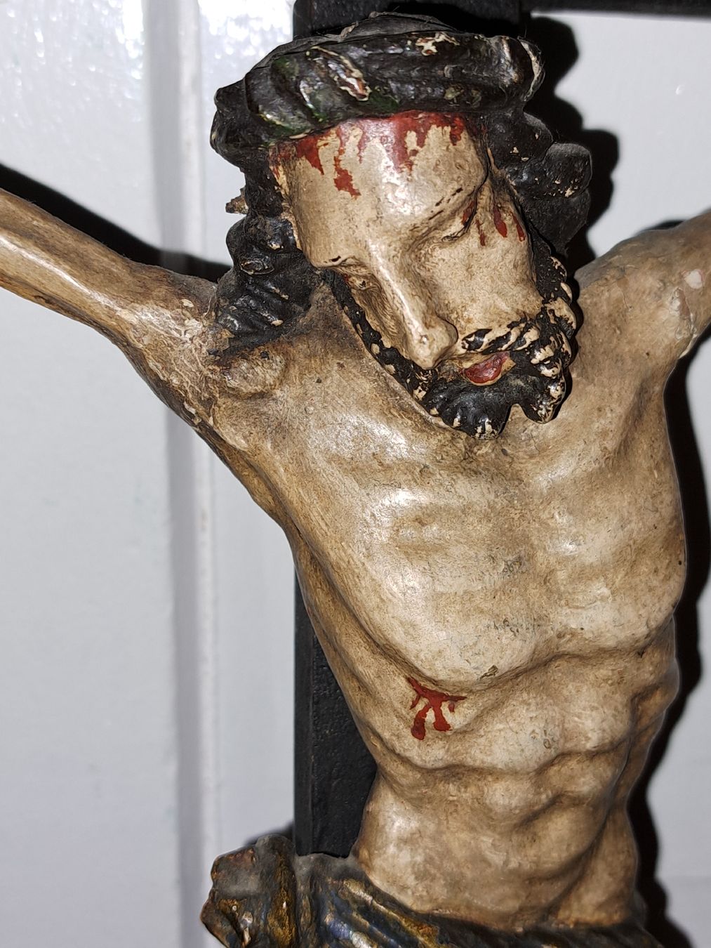 Statuette: Antikes Kruzifix aus Holz – Usato da Kölliken venduto da Upcycling-by-Mc-TAM 1