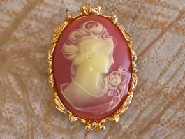 Vintage Kamee Brosche Estée Lauder 1970er Jahren Modeschmuck