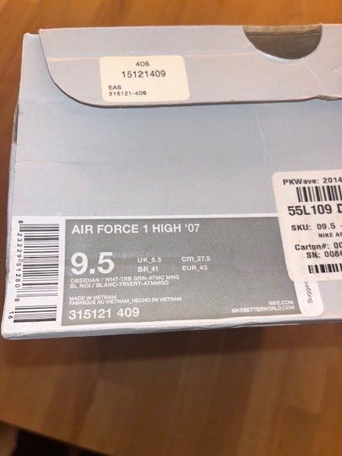 Nike Scarpe da uomo: Nike Air Force 1 High '07 – Nuovo (secondo la descrizione) da Flawil venduto da bridge28 2