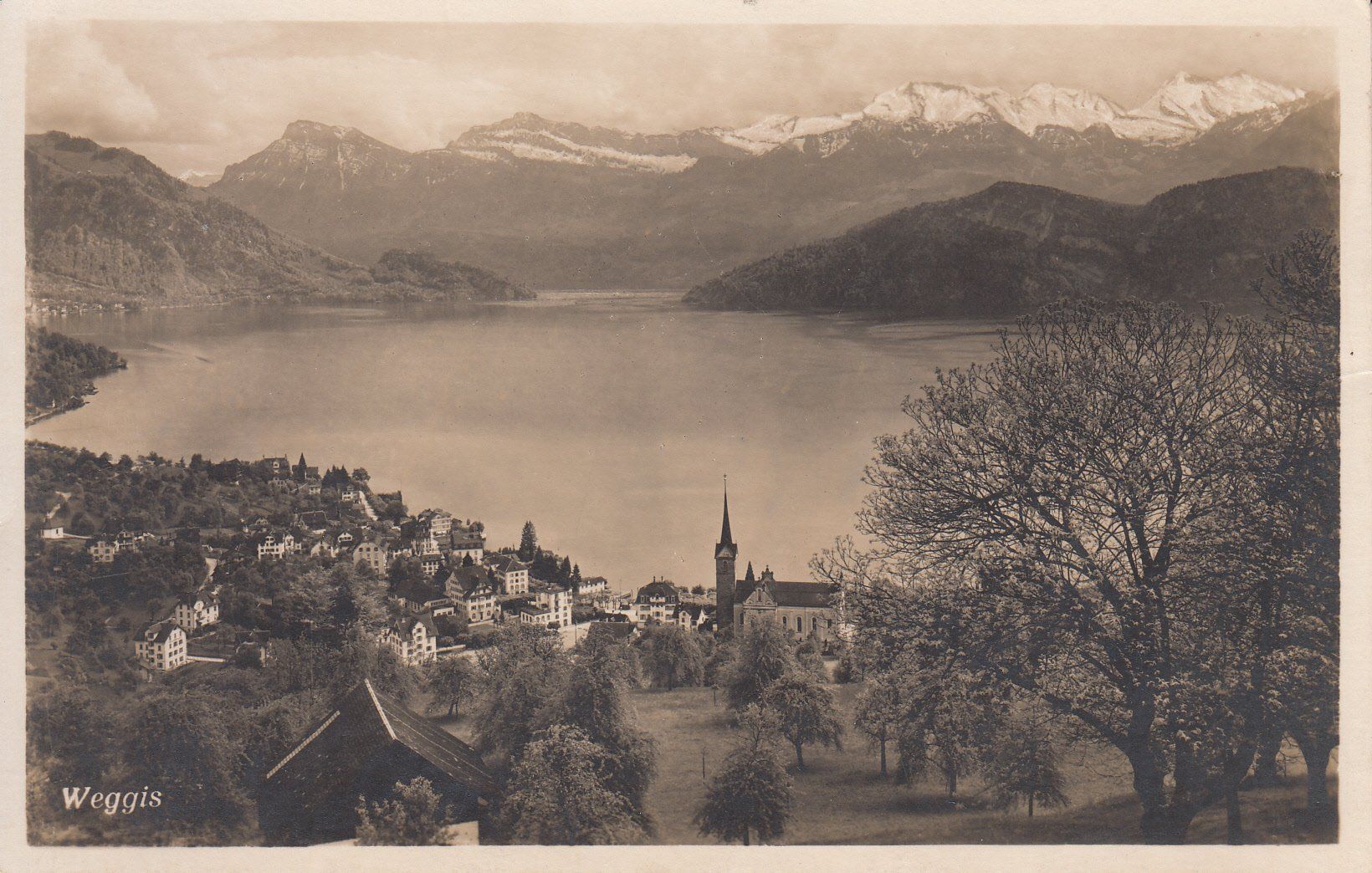 Cartoline postali: Weggis ca. 1940 – Usato da Bürglen TG venduto da StampGraf