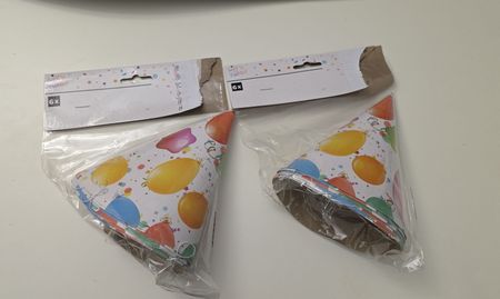 Partyhüte 12 Stück mit Ballonmotiv neu