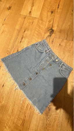 Jeans Minirock, hellblau, Gr. 34