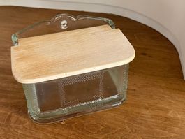 Salzmeste Glas Gefäss Vorrat Glasi Designklassiker