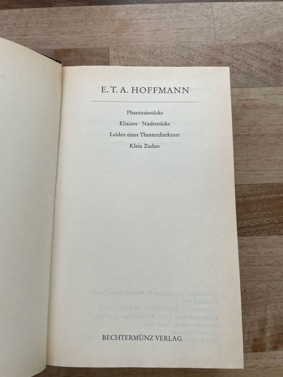 Bücher: E.T.A. Hoffmann Werke, 3 Bände, Bechtermuenz Verlag – Gebraucht aus Erlinsbach von Clodot 1