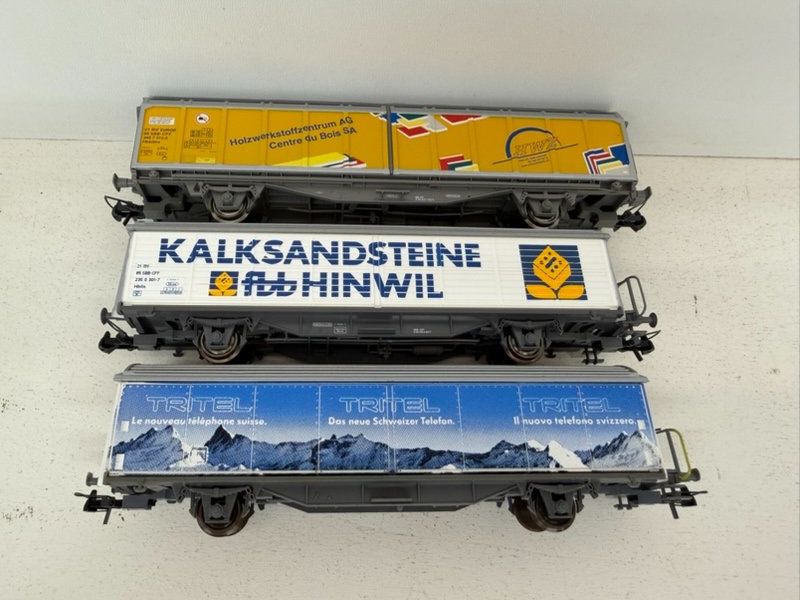 Roco Modelleisenbahnen: Spur H0 Roco 3 er Set SBB Schiebewandwagen – Gebraucht aus Büsserach von ModellbahnDepot 4