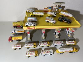 Shell Modellautos/ Tankstelle