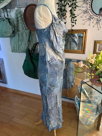 *:• ★*Sommer Jeans Kleid, Patchwork Optik:• ★ M/L