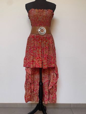 Boho Vokuhilakleid aus Seide