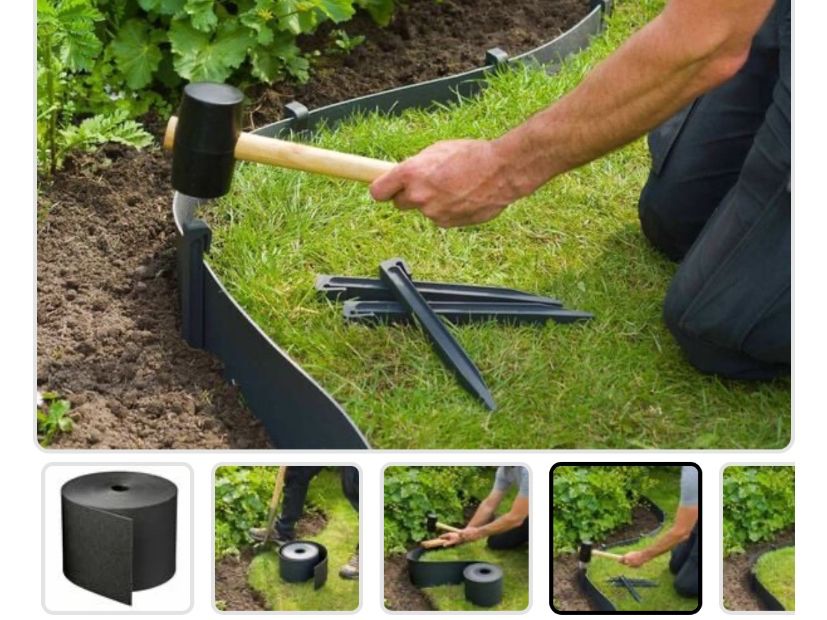 Zäune: Garten-Rasen-Kanten Abtrennung, Beetbegrenzung 1 Rolle à 10m – Neu und originalverpackt aus Lützelflüh-Goldbach von suleikia