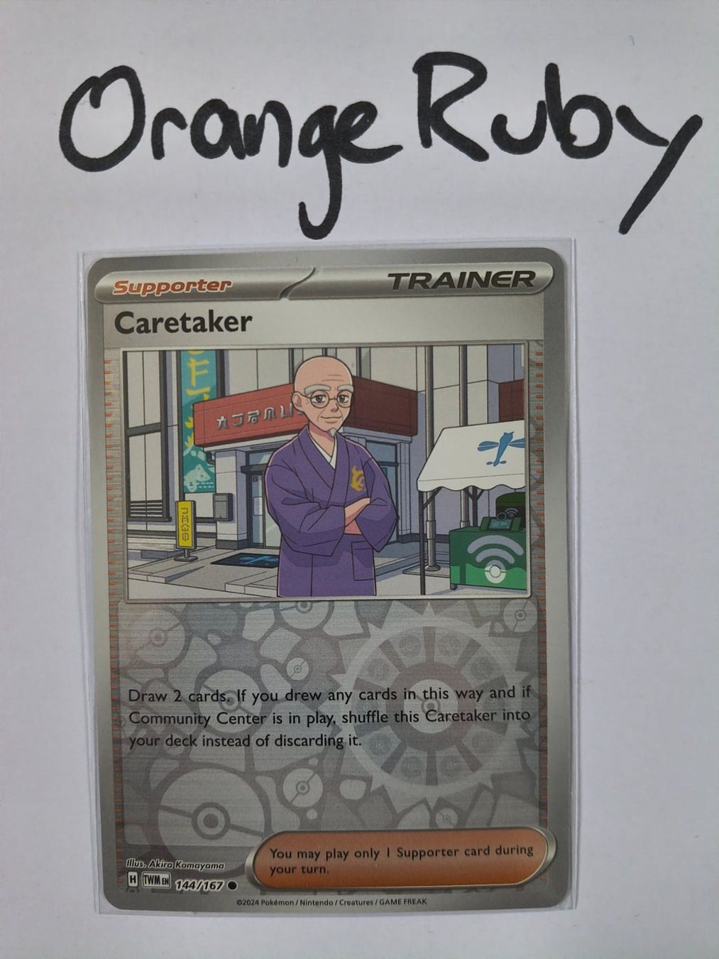 Pokémon Carte collezionabili: Caretaker 144/167 REVERSE HOLO Twilight Masquerade TWM EN – Usato da St. Gallen venduto da OrangeRuby