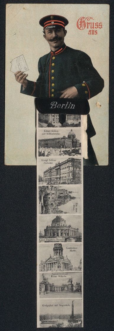 Cartoline postali: Leporello-AK Berlin, Ansichten in der Br – Usato da Berlin venduto da bartko-reher