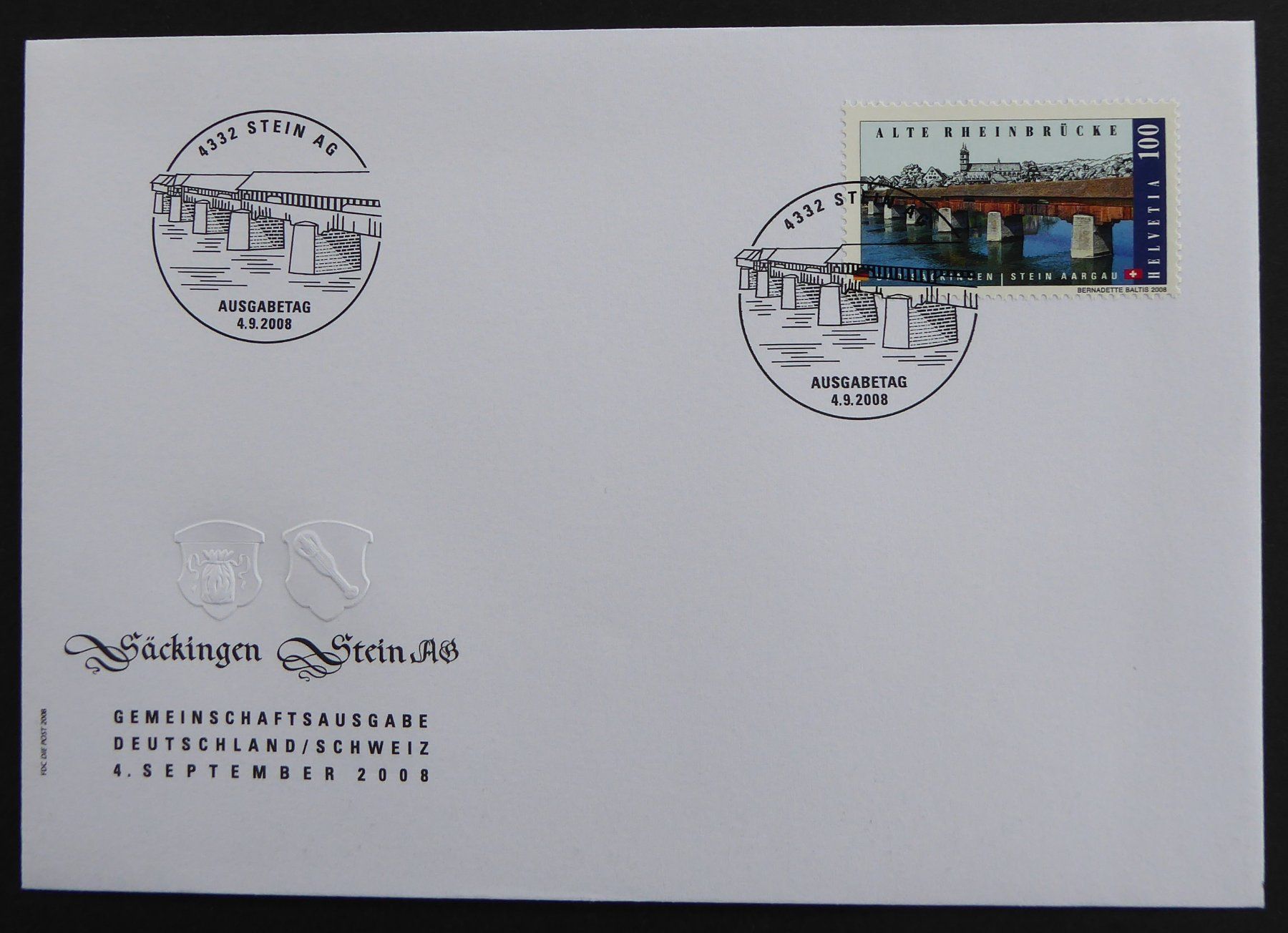 Tutti i francobolli: 2008 - CH - Znr. 1288 / Einzelwert - FDC - ES - 04.09.2008 – Usato da Holziken venduto da Cindy003