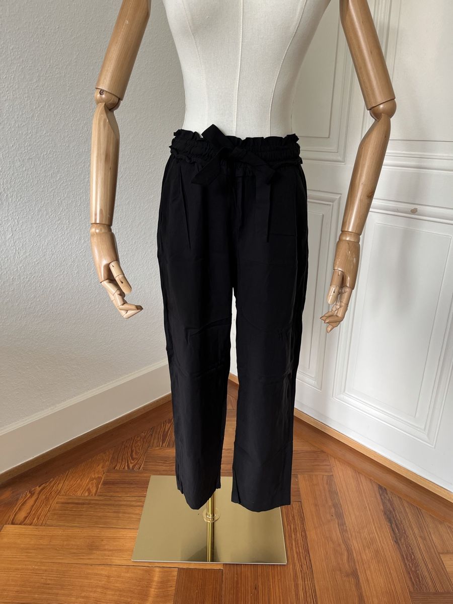 Zara Pantaloni: Elegant Black Summer Trousers - Size M – Usato da Mies venduto da Nib2011 3