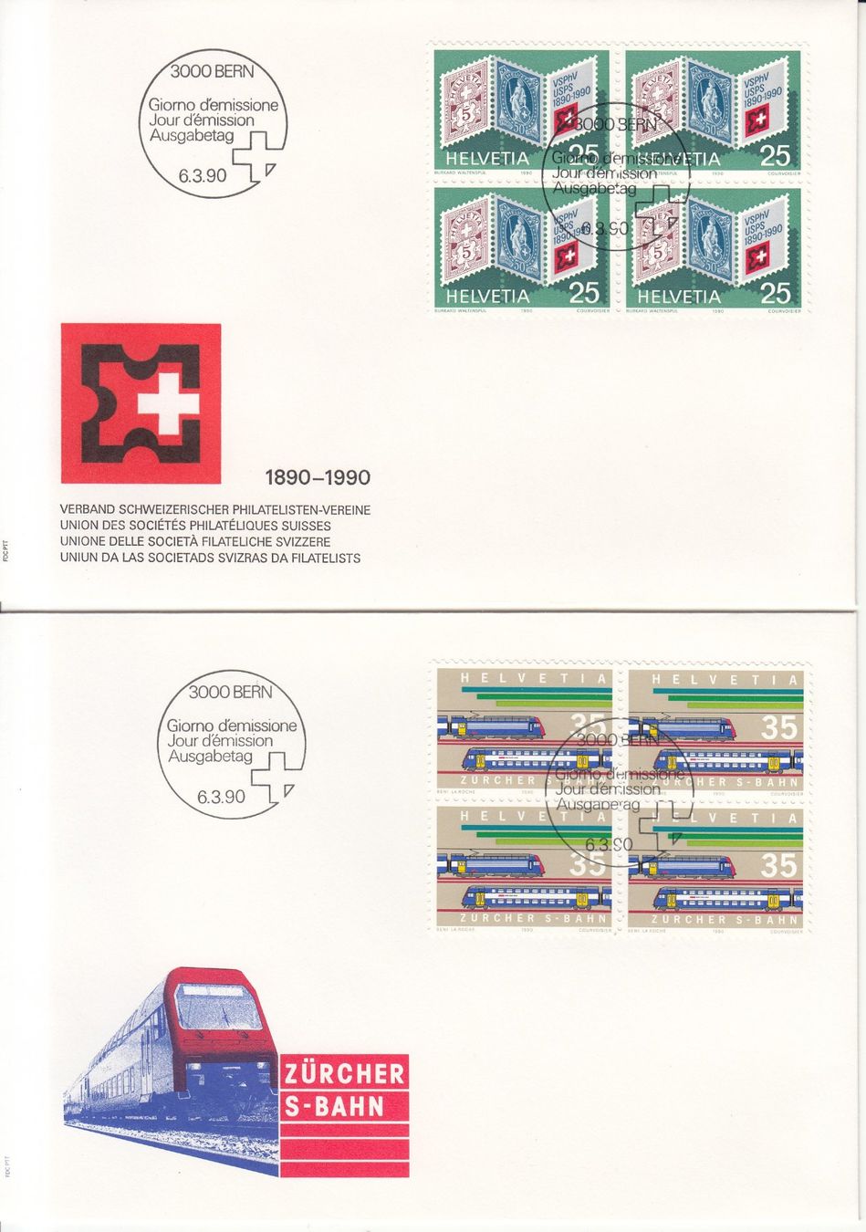 Alle Briefmarken: SBK 785 - 788 im 4er-Block FDC – Gebraucht aus Bürglen TG von StampGraf 1