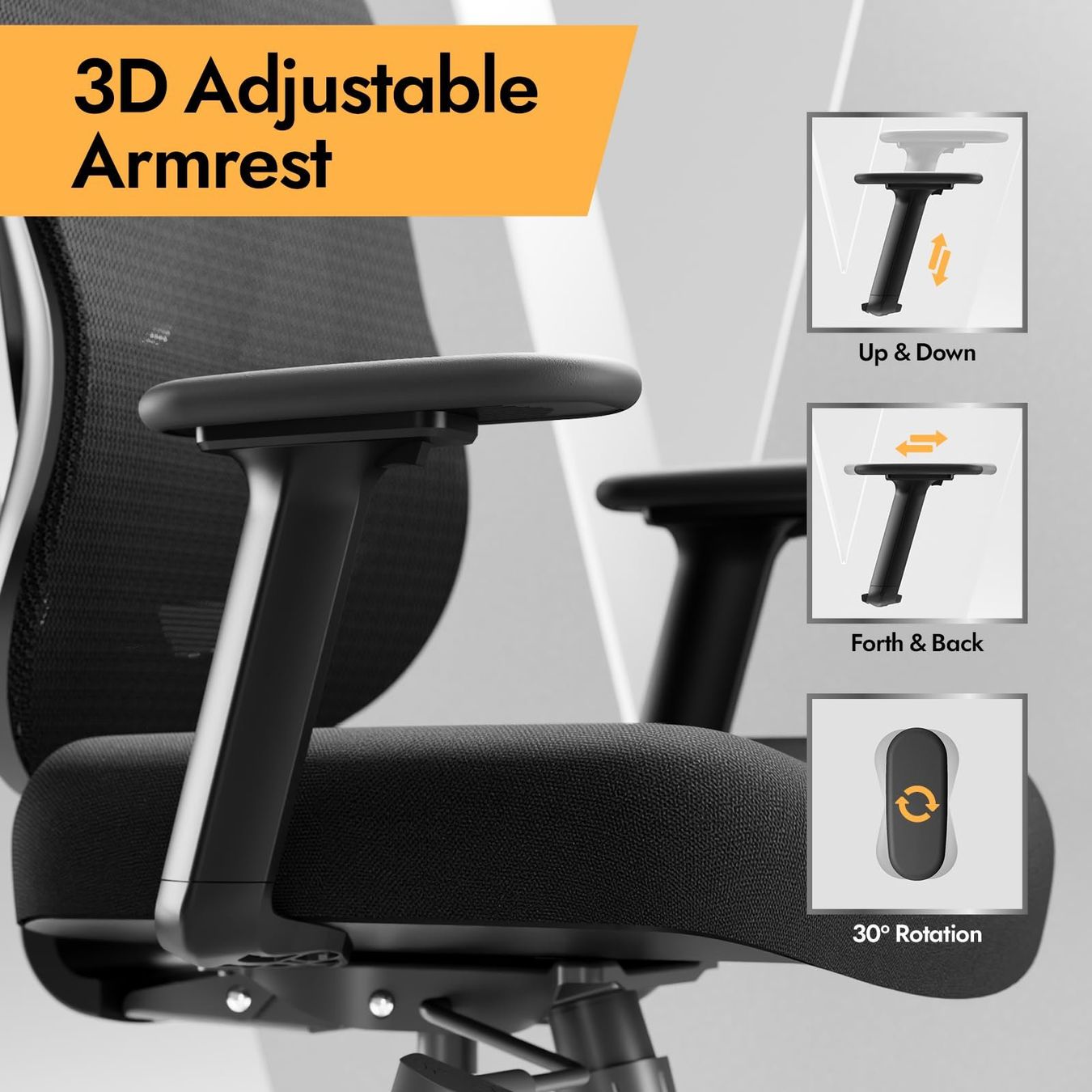 Chaises: Ergonomischer Bürostuhl mit 3D Lendenstütze – Neuf avec emballage d'origine à Dörflingen par Nixhub 6