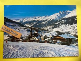 1984 Obersaxen-Meierhof. Blick gegen St. Martin und die Berg