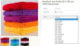 Handtuch aus Frotte 50 x 100 cm, 100% BW