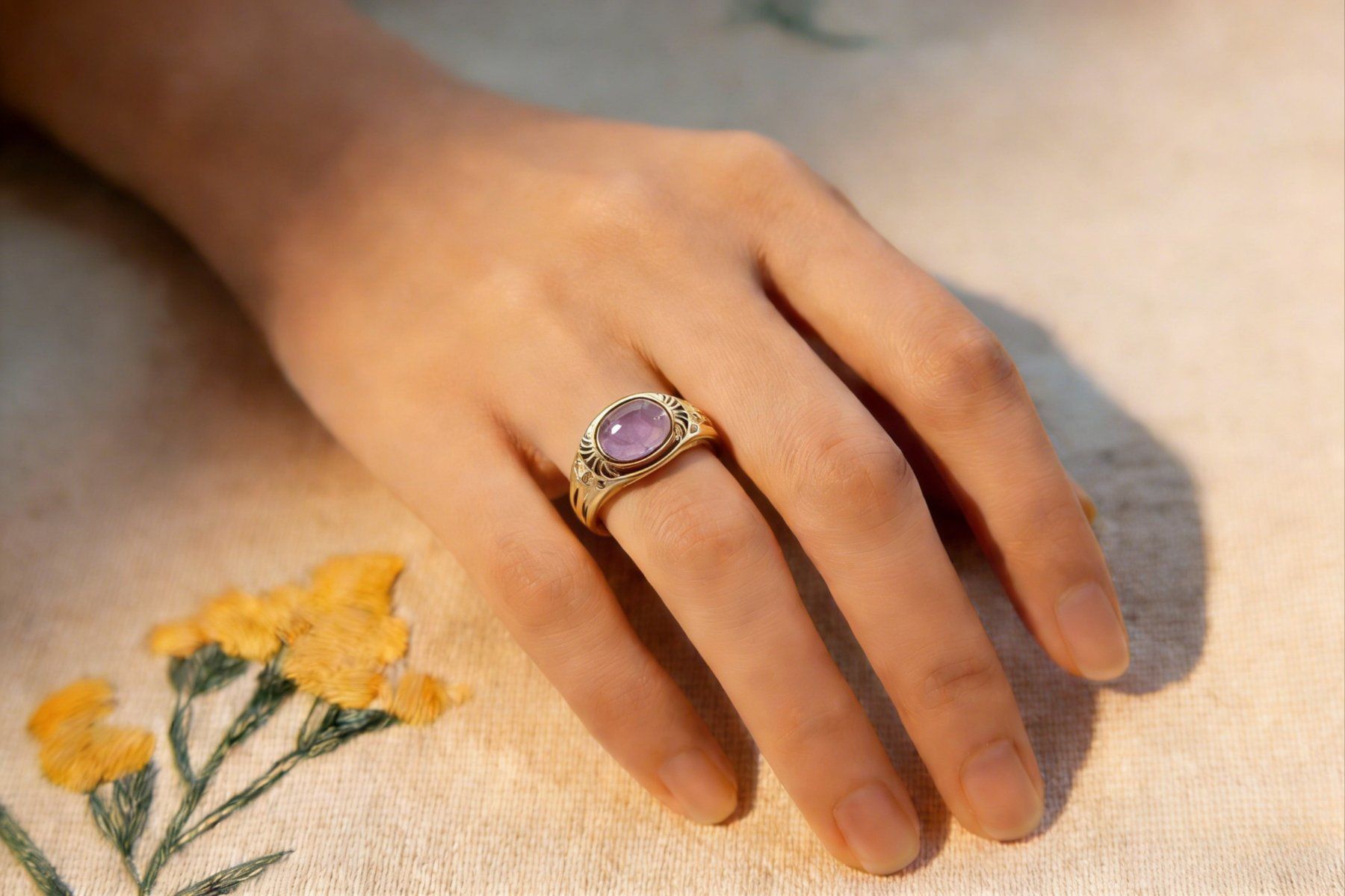 Anelli: NEW - S925 Amethyst Ring (Adjustable) – Nuovo (secondo la descrizione) da Zürich venduto da cin_wcf6 6
