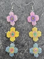 ✨ Boucles d’oreilles – Floraison intérieure 🌸🌼💎 Fait main