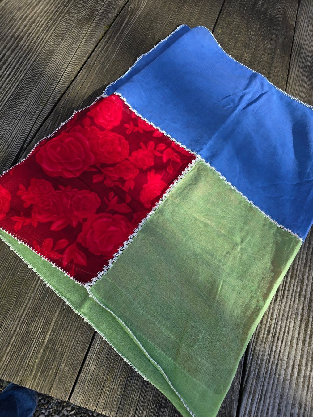 Foulard & Sciarpe: Kleidung/Schal Baumwolle bestickt – Nuovo (secondo la descrizione) da Romanshorn venduto da Rachacha 4