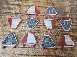 lego x1435 lot de 10 pièces Dark Red Flag 5 x 6 Hexagonal
