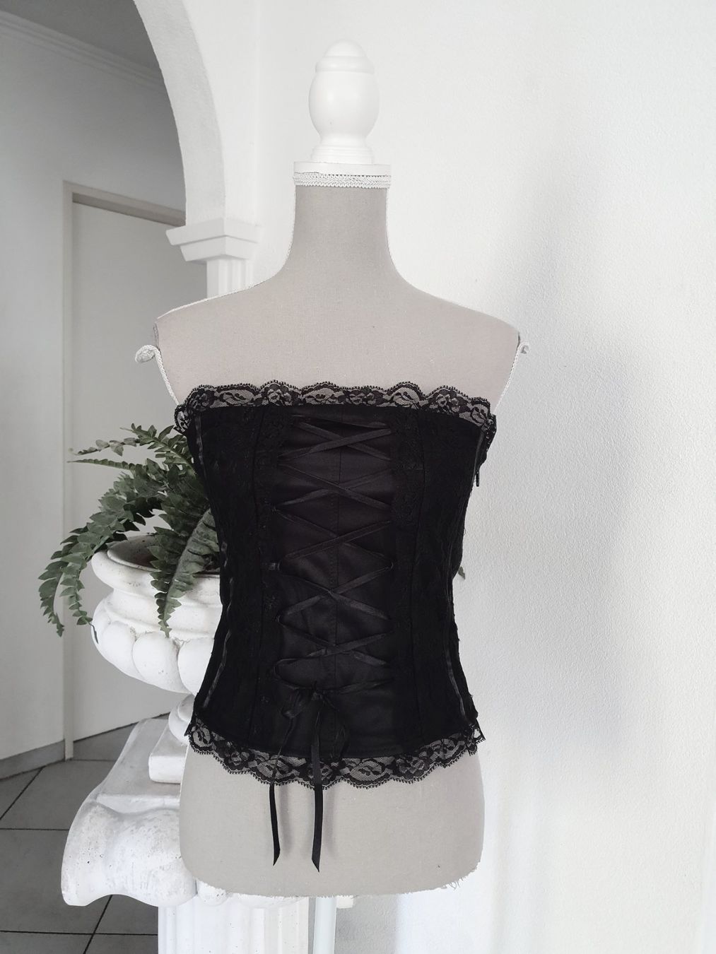 Altra biancheria intima: Gothic Corsage Satin m. Spitze Gr S – Usato da Münsingen venduto da BlackTears-3 3
