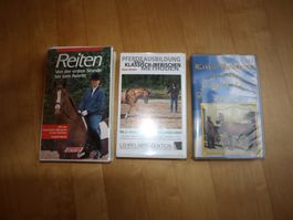 3 VHS-Videos über Pferdeausbildung