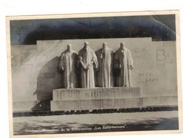 Genf Genève Les Réformateurs  Denkmal Poststempel 1937