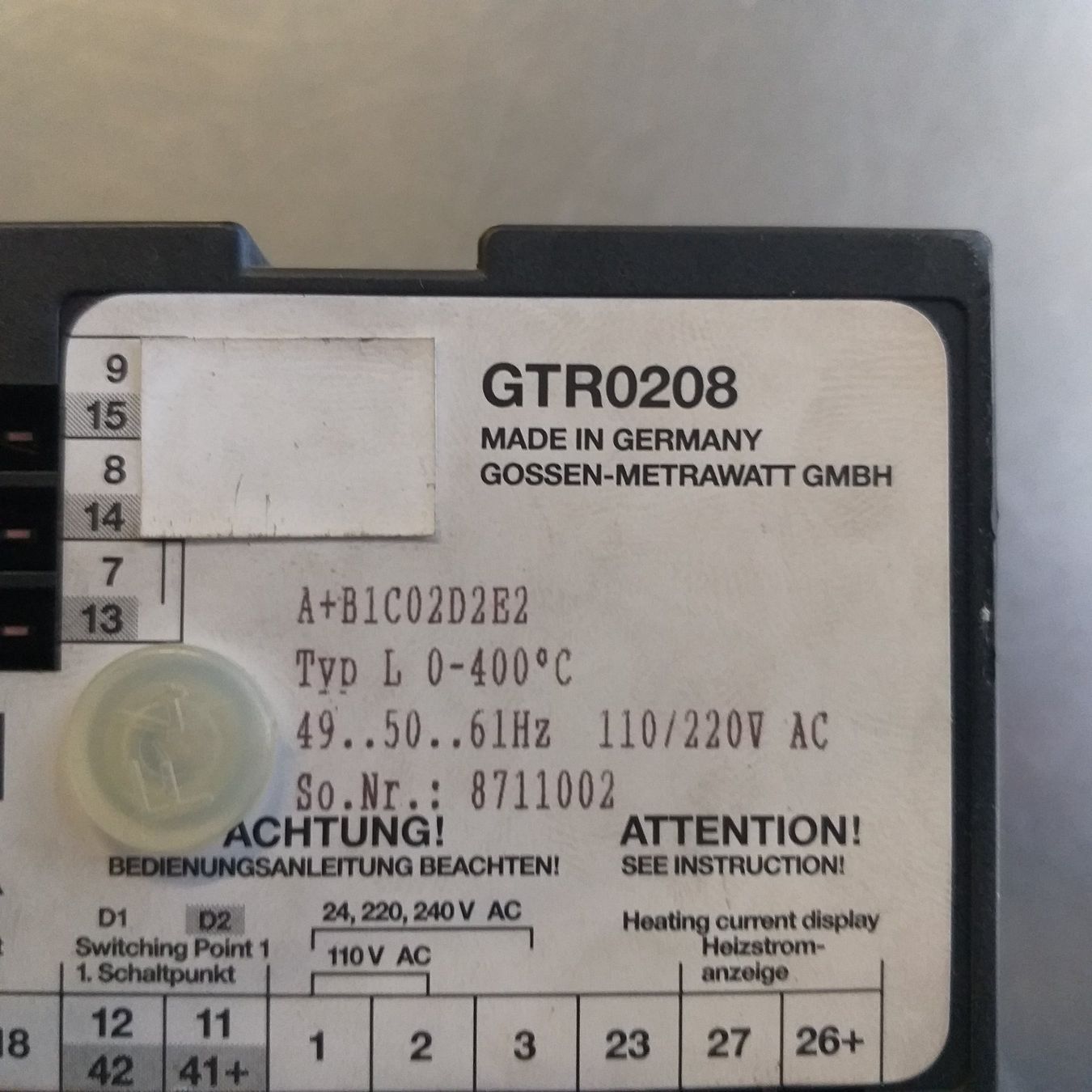 Elektronikbauteile: Temperaturregelgerät – Gebraucht aus Worben von Cosmetique 1