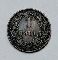 Pièce 1 Kreuzer 1881 Autriche Empire. K.K.