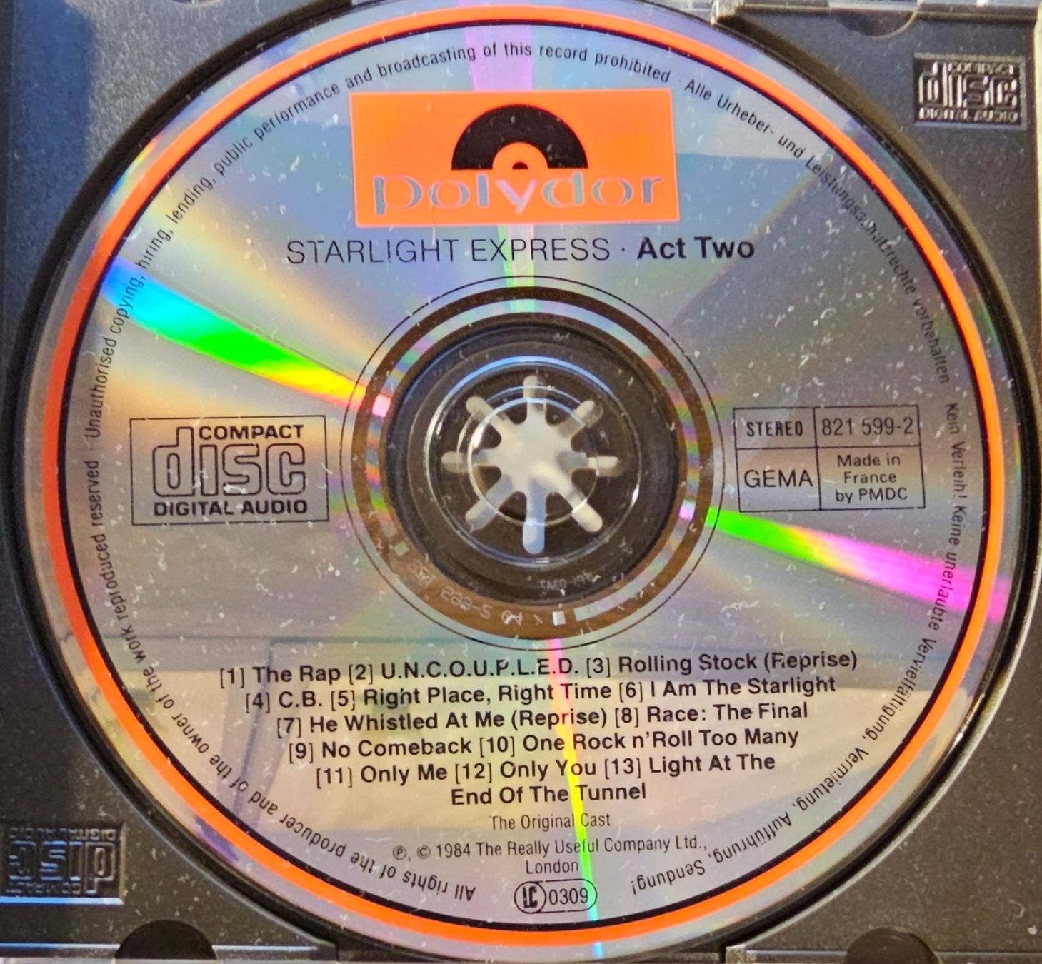 CD: Starlight Express - The Original Cast – Usato da Wahlen b. Laufen venduto da Cg10 1