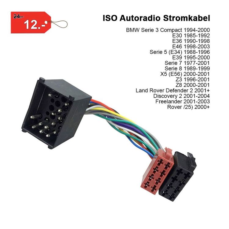 BMW Mini E46 Stromkabel ISO Radio E34 (Neu und originalverpackt) in ...