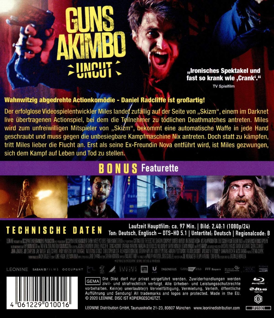 Tutti i DVDs: Guns Akimbo [Blu-ray] – Nuovo (secondo la descrizione) da Laupen ZH venduto da Moviesammler 1