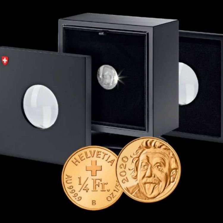 Pièce en or Einstein / Albert Einstein 1/4 CHF Goldmünze 2