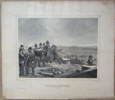 Muri Militär Lithographie von J. Sulzer 1847 selten