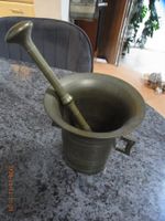 Antiker Mörser aus Messing mit Stössel, Top Zustand!