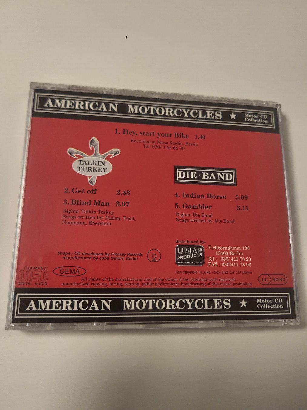 American Motorcycles - Motor Limited Edition No.1 - CD (Neu (gemäss ...