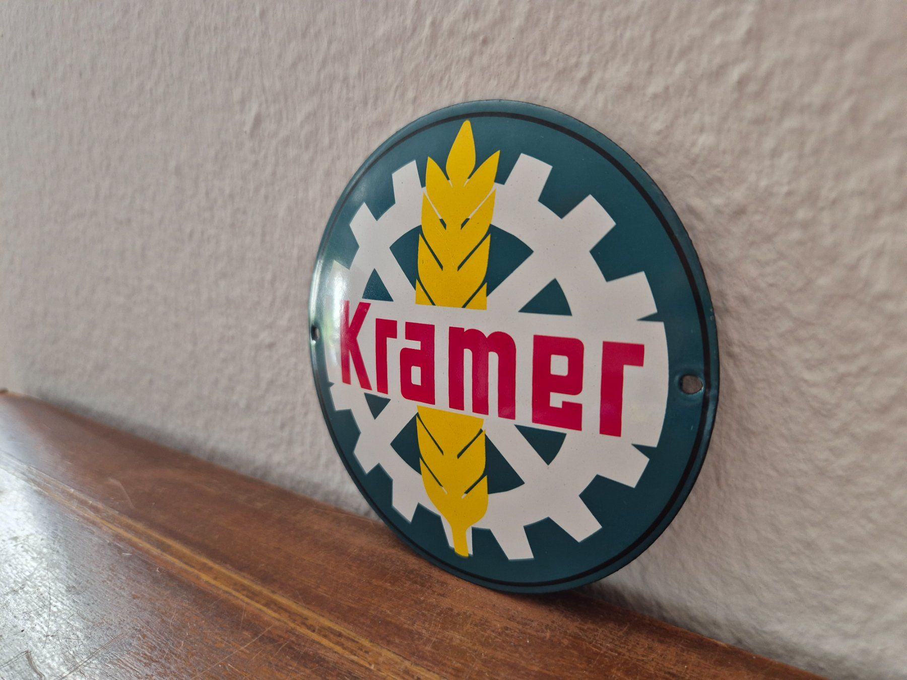 Kramer Schilder: Emailschild Kramer Traktor Logo Emaille Schild Reklame Retro – Neu (gemäss Beschreibung) aus Schaffhausen von pfanis09 3