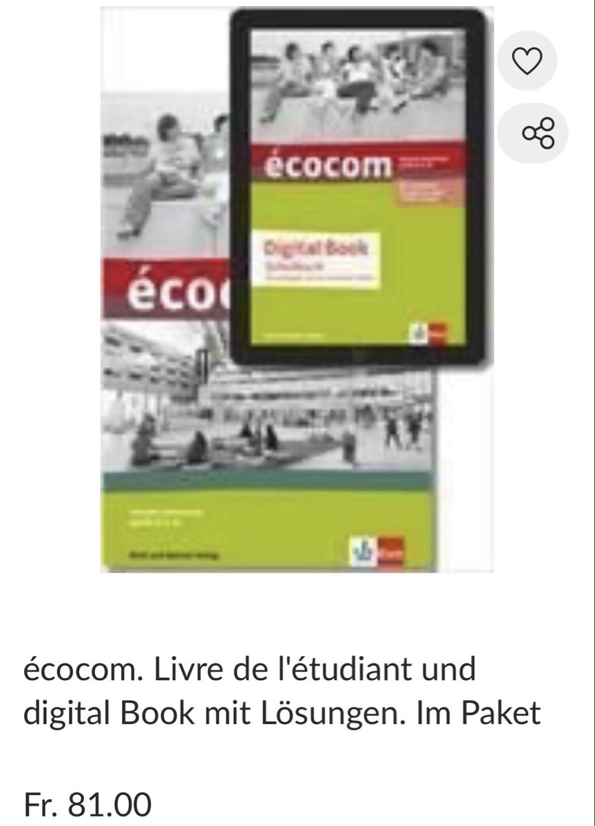 Libri: Ecocom livre de l‘étudiant – Nuovo e nell'imballaggio originale da Basel venduto da XLJ 2