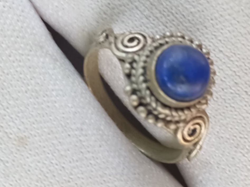 Anelli: Vintage Silber Ring mit Lapislazuli, Gr.16-17 S, Indien – Usato da Münchenbuchsee venduto da babilibern 1