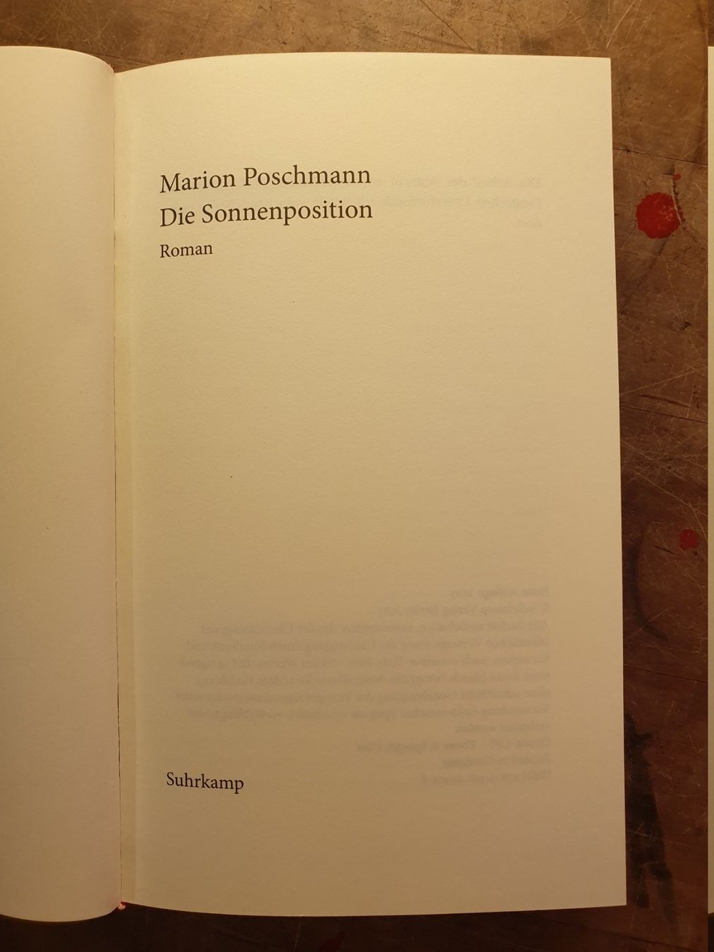 Libri: Die Sonnenposition - Marion Poschmann – Usato da Zürich venduto da loosebone 2