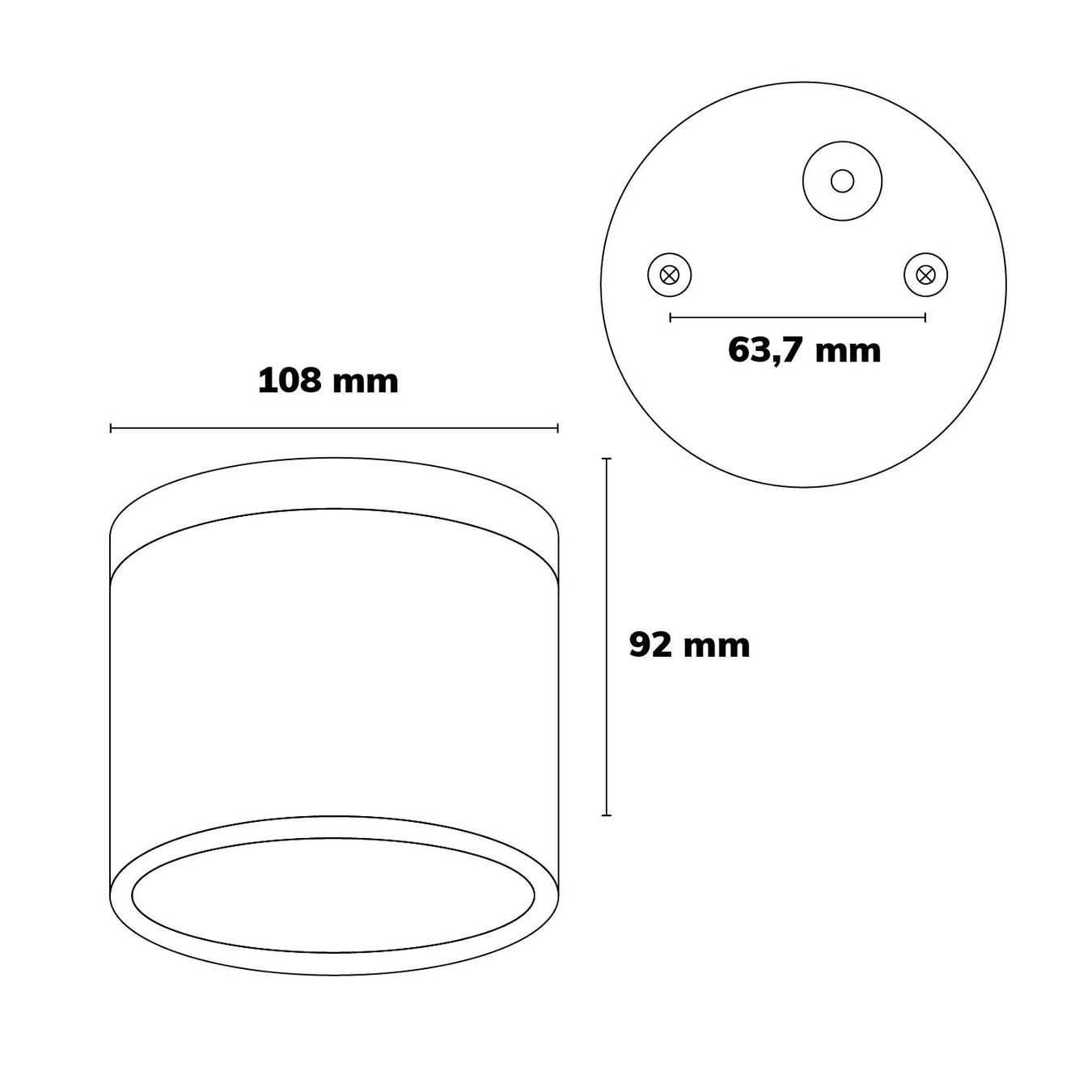 Lampadari & plafoniere: Aufbauleuchte, Rund, Weiss – Nuovo (secondo la descrizione) da Kreuzlingen venduto da Smart-Light 2