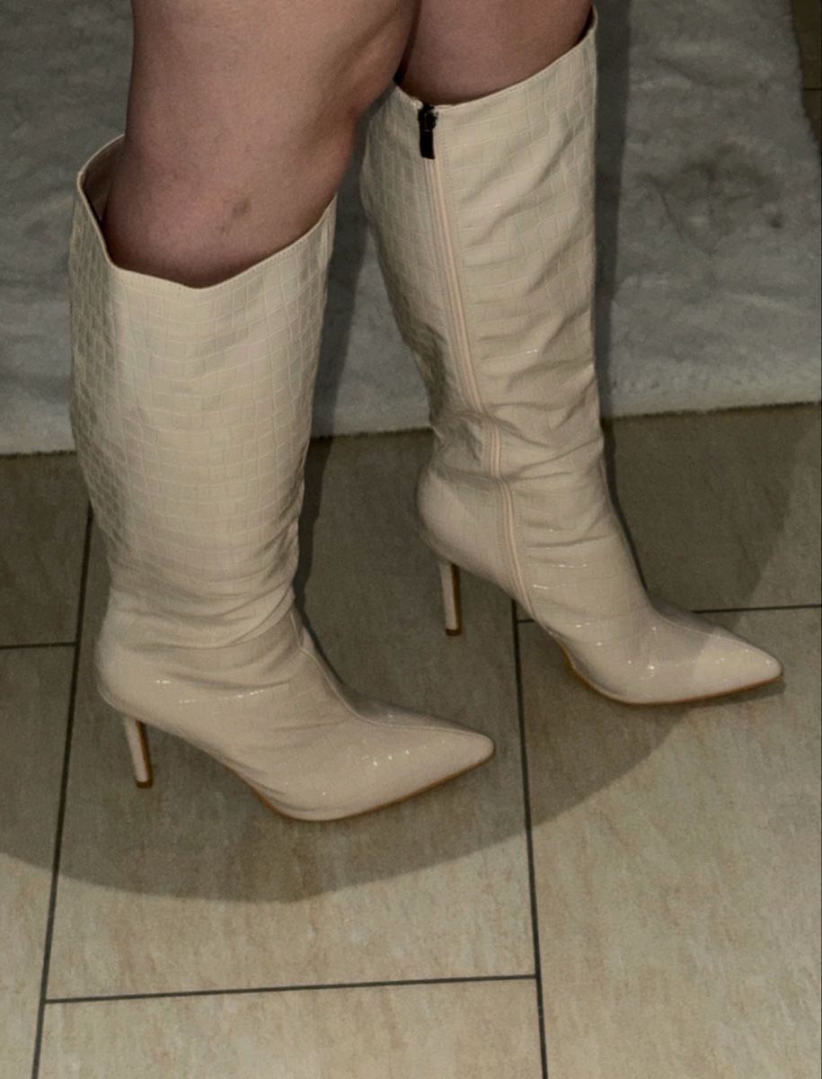 Damenschuhe: Beige high knee stiletto boots – Neu (gemäss Beschreibung) aus Oftringen von soraia.i 4