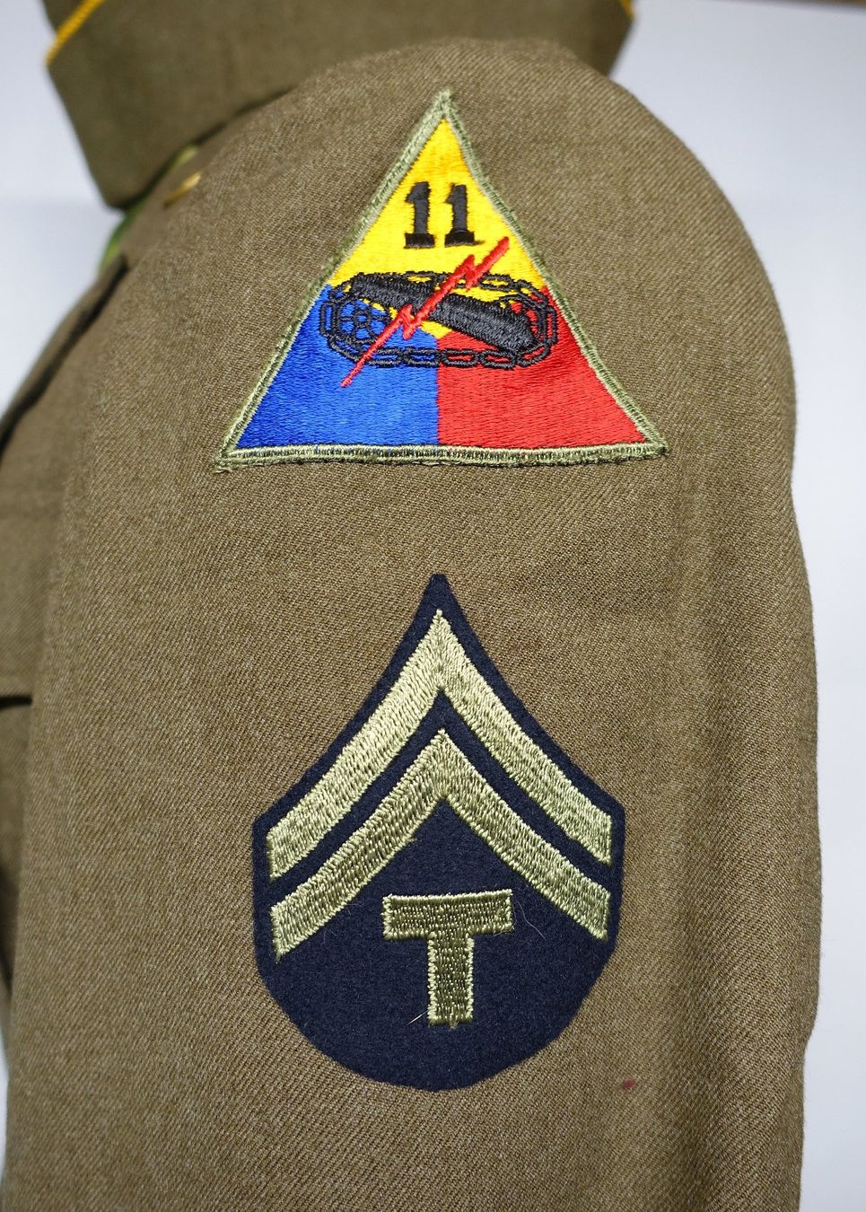 Uniformi: US Army Uniform Ike Jacket Panzer 11th Armored Div.  2. WK – Usato da Kappelen venduto da Marmoe 3