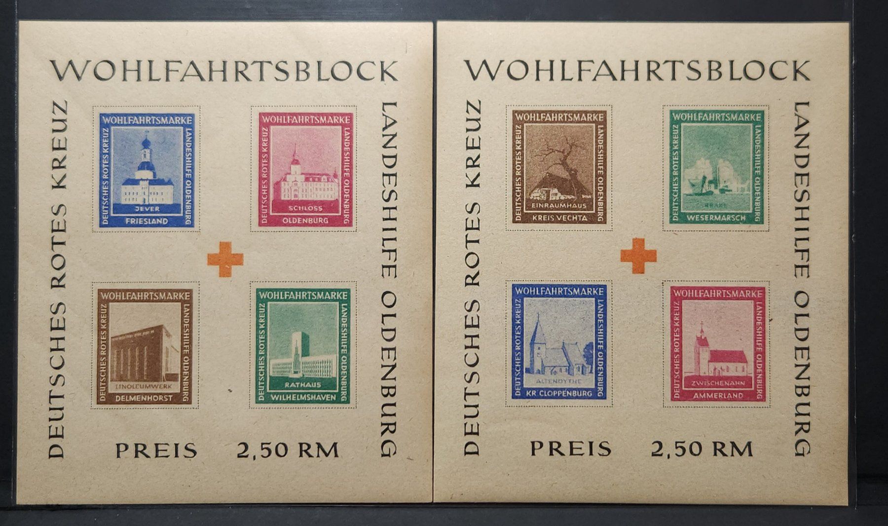 Tutti i francobolli: Oldenburg Block Mi-Nr.l B - ll B Postfrisch Selten – Nuovo (secondo la descrizione) da Kriens venduto da Nidfeld45